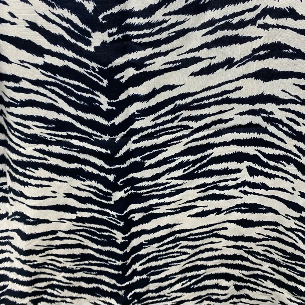World Market Animal Print Scarf Wrap 100% Rayon Black Ivory Boho Lightweight